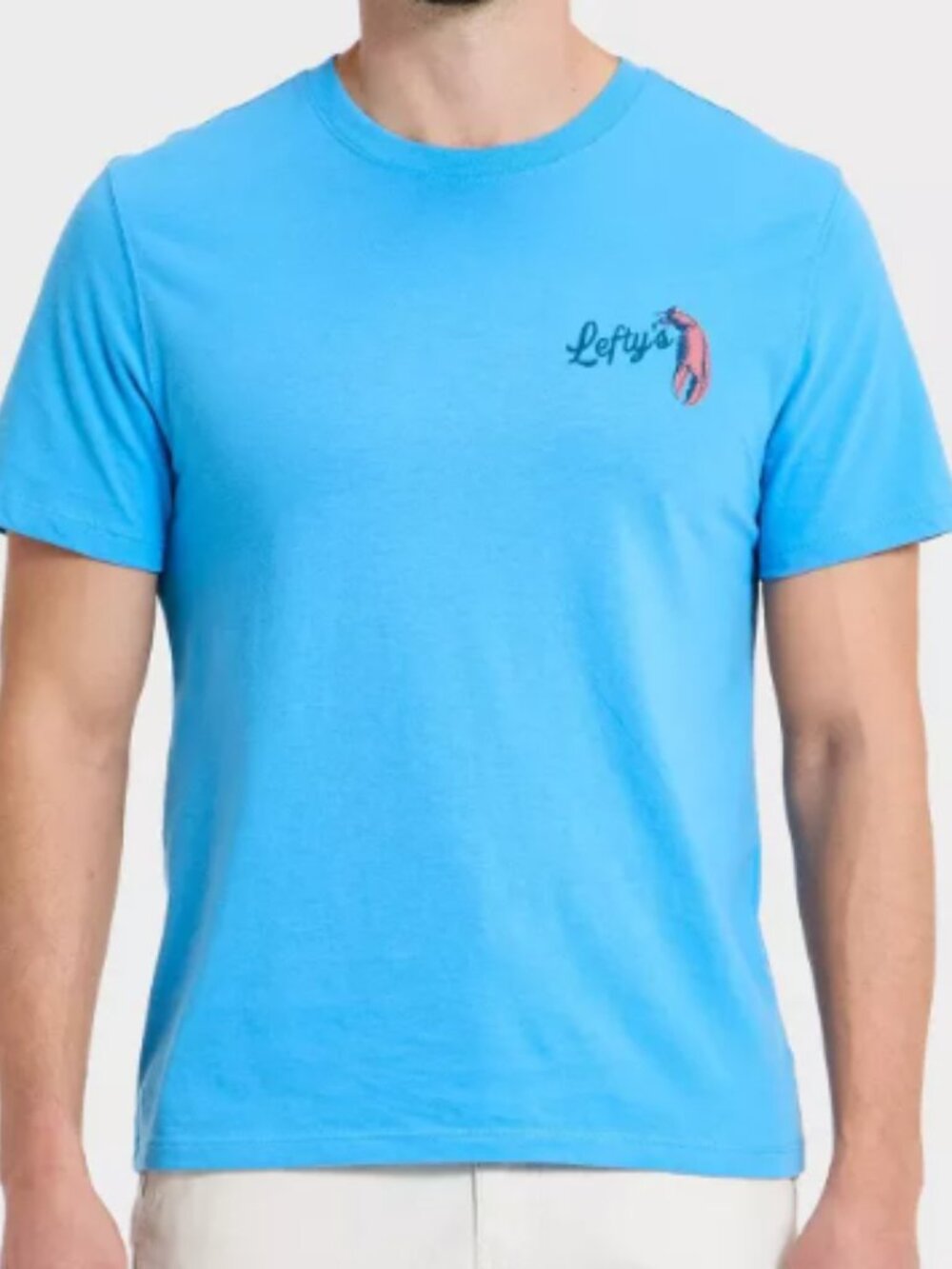 NEW Goodfellow & Co Men's Leftys Short Sleeve Crewneck Blue Medium T-Shirt